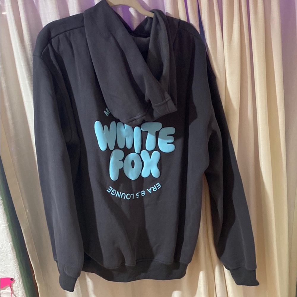 New White Fox Boutique Chocolate Tee with Cream Logo